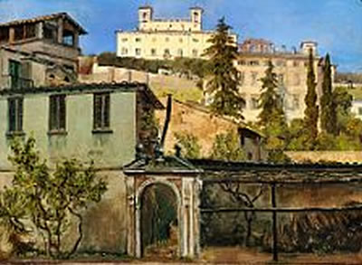View of the French Academy in Rome on the Pincian Hill (Monte Pincio). by Thorald Laessoe - Auction record, sale price, and art valuation. Compare with similar artists and explore comparable artworks.